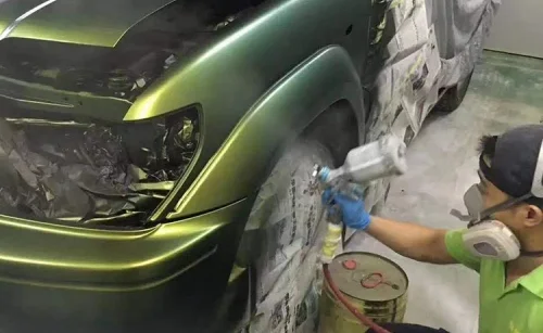 How to spray chameleon car paint on cars?