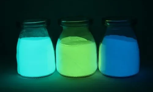 What is fluorescent material?