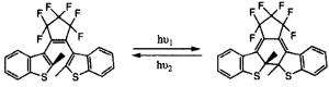 Diarylethene color change reaction