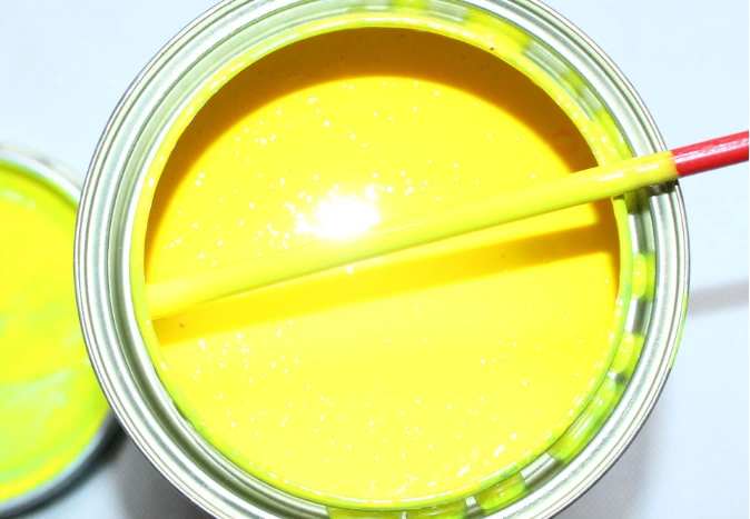 Yellow fluorescent paint